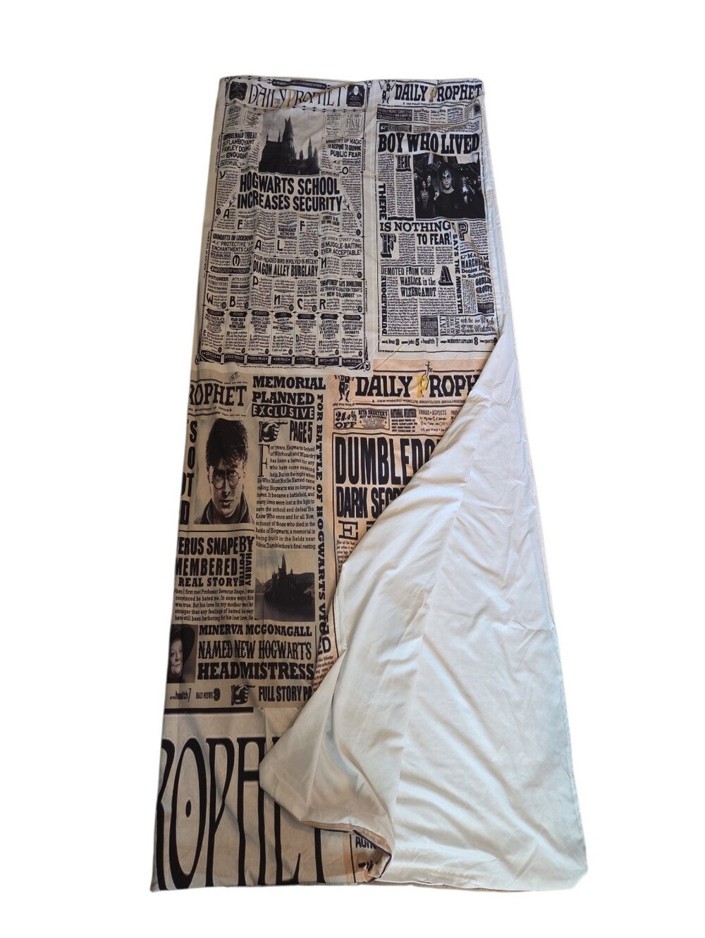 Pottery Barn Teen Harry Potter Daily Prophet Newspaper Print Twin Duvet Cover